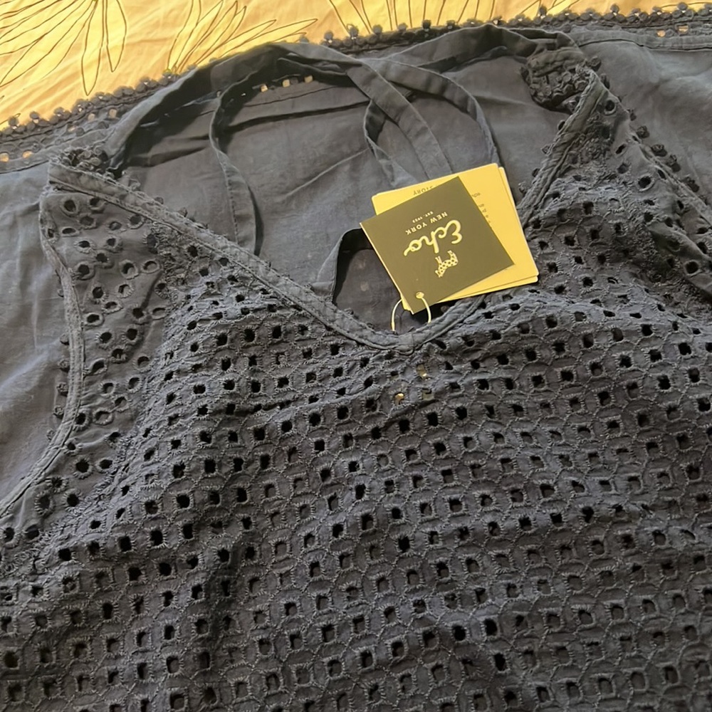 Nwt Echo Sheer Eyelet Midi Dress - image 8